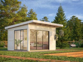 Zahradní domek Andrea 11.2 m2 s posuvnými dveřmi s dvojitým sklem