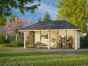 Zahradní domek Bianca 16.6 m2 s posuvnými dveřmi