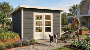 Dřevěný zahradní domek Karibu NORTHEIM 4 (91461) terragrau