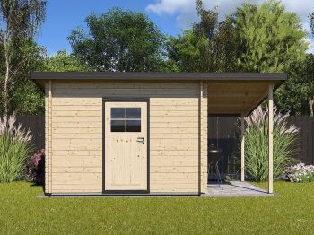 Zahradní domek Robin 350x200 Ekonomik s přístřeškem