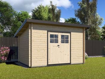 Zahradní domek Robin 350x250 Ekonomik, dvoukřídlé dveře