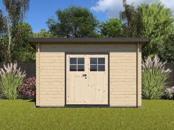Zahradní domek Robin 350x250 Ekonomik, dvoukřídlé dveře