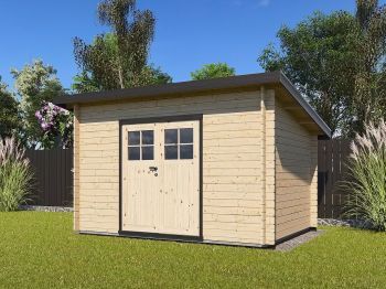 Zahradní domek Robin 350x250 Ekonomik, dvoukřídlé dveře