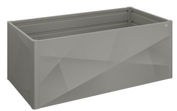 Zvýšený truhlík na zeleninu 200x100 X-Design, šedý křemen metalíza - Biohort