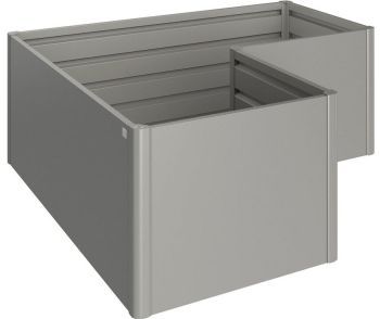 Zvýšený truhlík na zeleninu L šedý křemen metalíza - Biohort