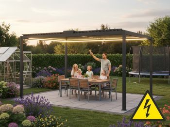Hliníková bioklimatická pergola PREMIUM Plus 500x300 cm