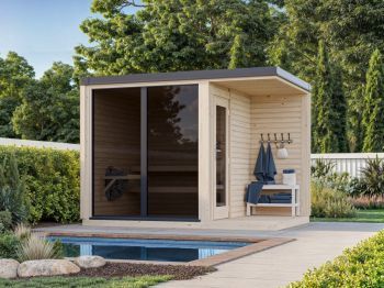 Finská sauna Sarah 3,8 + 2,1 m2