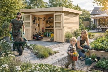 Dřevěný zahradní domek Karibu ASKOLA 3,5 (77715) natur