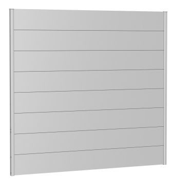 Zástěna na ochranu soukromí bez akrylového skla 200x180, stříbrná metalíza - Biohort