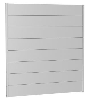Zástěna na ochranu soukromí bez akrylového skla 180x180, stříbrná metalíza - Biohort