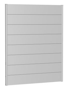 Zástěna na ochranu soukromí bez akrylového skla 150x180, stříbrná metalíza - Biohort