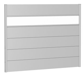 Zástěna na ochranu soukromí s akrylovým sklem 180x135, stříbrná metalíza - Biohort