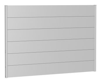 Zástěna na ochranu soukromí bez akrylového skla 200x135, stříbrná metalíza - Biohort