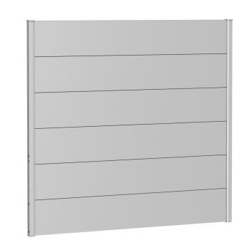 Zástěna na ochranu soukromí bez akrylového skla 150x135, stříbrná metalíza - Biohort