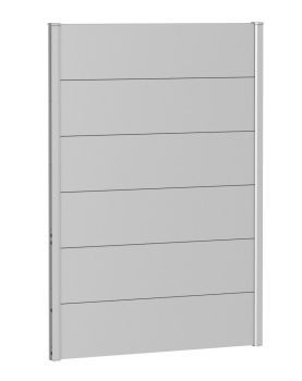 Zástěna na ochranu soukromí bez akrylového skla 100x135, stříbrná metalíza - Biohort