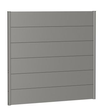 Zástěna na ochranu soukromí bez akrylového skla 150x135, šedý křemen metalíza - Biohort