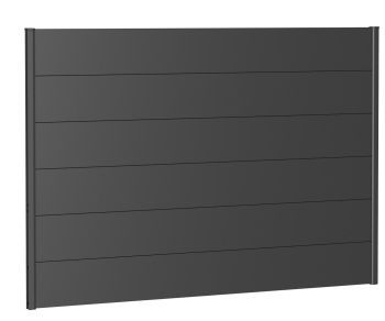 Zástěna na ochranu soukromí bez akrylového skla 200x135, tmavě šedá metalíza - Biohort