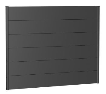 Zástěna na ochranu soukromí bez akrylového skla 180x135, tmavě šedá metalíza - Biohort