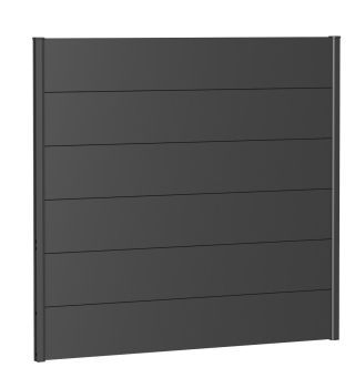Zástěna na ochranu soukromí bez akrylového skla 150x135, tmavě šedá metalíza - Biohort