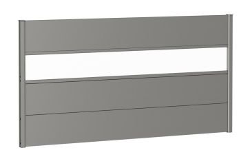 Zástěna na ochranu soukromí s akrylovým sklem 180x90, šedý křemen metalíza - Biohort