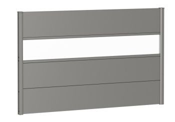 Zástěna na ochranu soukromí s akrylovým sklem 150x90, šedý křemen metalíza - Biohort