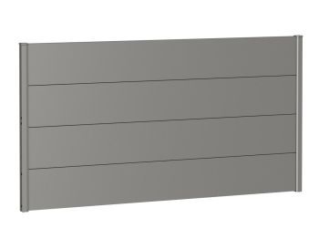Zástěna na ochranu soukromí bez akrylového skla 180x90, šedý křemen metalíza - Biohort