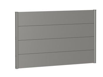 Zástěna na ochranu soukromí bez akrylového skla 150x90, šedý křemen metalíza - Biohort