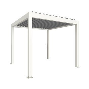 Zahradní hliníková pergola 300x300, bílá/stříbrná metalíza - Biohort