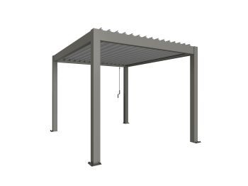 Zahradní hliníková pergola 300x350, šedý křemen/stříbrná metalíza - Biohort