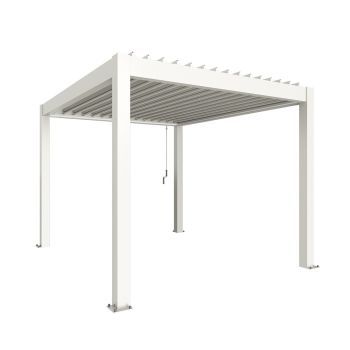 Zahradní hliníková pergola 300x350, bílá - Biohort