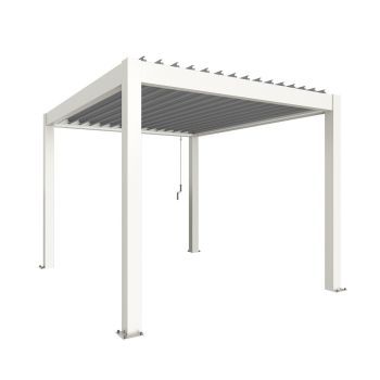 Zahradní hliníková pergola 300x350, bílá/stříbrná metalíza - Biohort