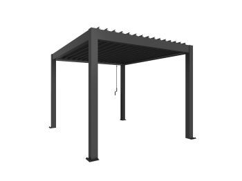 Zahradní hliníková pergola 300x350, tmavě šedá metalíza - Biohort