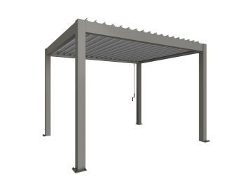 Zahradní hliníková pergola 350x300, šedý křemen/stříbrná metalíza - Biohort