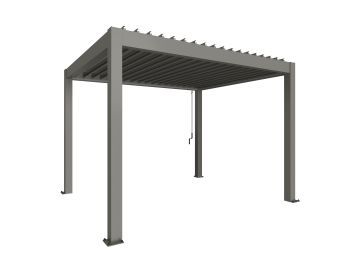 Zahradní hliníková pergola 350x300, šedý křemen metalíza - Biohort