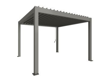 Zahradní hliníková pergola 350x350, šedý křemen metalíza - Biohort