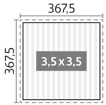 Zahradní hliníková pergola 350x350