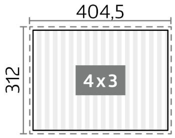 Zahradní hliníková pergola 400x300