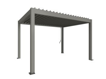 Zahradní hliníková pergola 400x300, šedý křemen metalíza - Biohort
