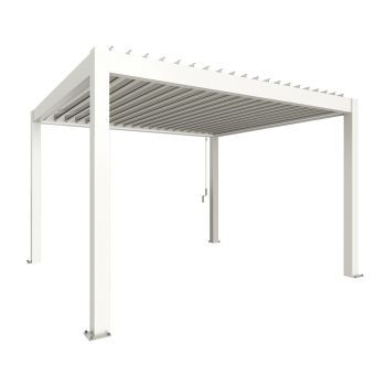 Zahradní hliníková pergola 400x350, bílá - Biohort