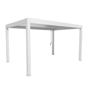 Zahradní hliníková pergola 450x300, bílá/stříbrná metalíza - Biohort