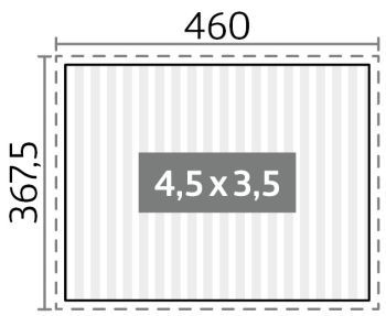 Zahradní hliníková pergola 450x350