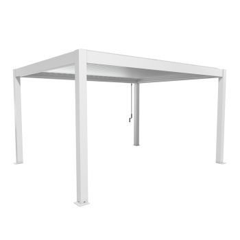 Zahradní hliníková pergola 450x350, bílá/stříbrná metalíza - Biohort