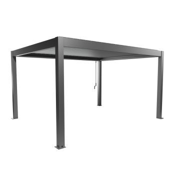Zahradní hliníková pergola 450x350, šedý křemen metalíza - Biohort