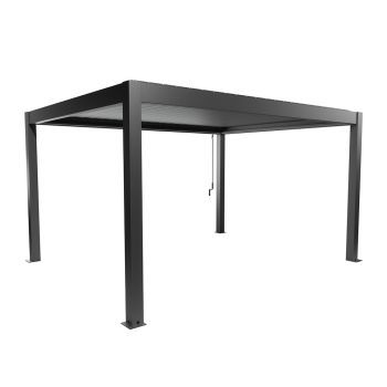 Zahradní hliníková pergola 450x350, tmavě šedá metalíza - Biohort