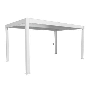 Zahradní hliníková pergola 500x300, bílá/stříbrná metalíza - Biohort