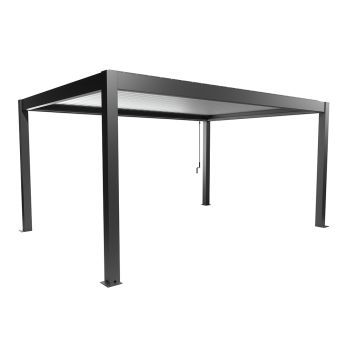 Zahradní hliníková pergola 500x350, tmavě šedá/stříbrná metalíza - Biohort