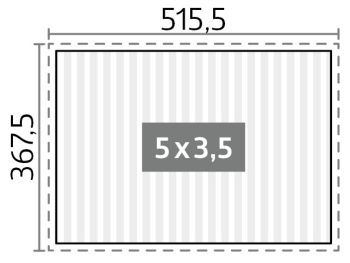Zahradní hliníková pergola 500x350