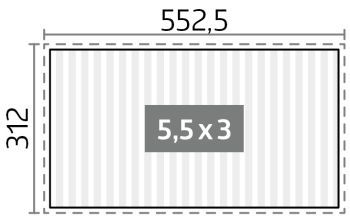 Zahradní hliníková pergola 550x300