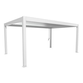 Zahradní hliníková pergola 550x350, bílá/stříbrná metalíza - Biohort