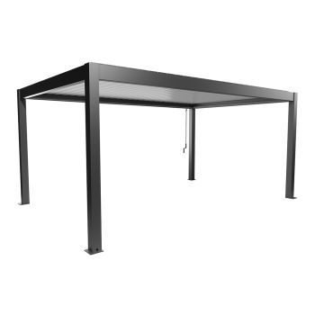 Zahradní hliníková pergola 550x350, tmavě šedá metalíza/bílá - Biohort